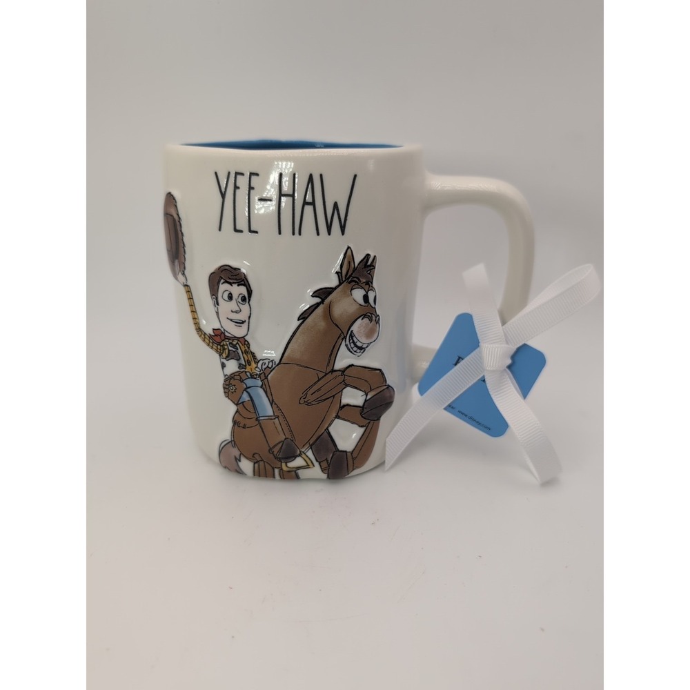 Rae Dunn- Magenta-Disney/Pixar-Toy Story-Woody & Bullseye-YEE-HAW-Coffee-Mug NWT